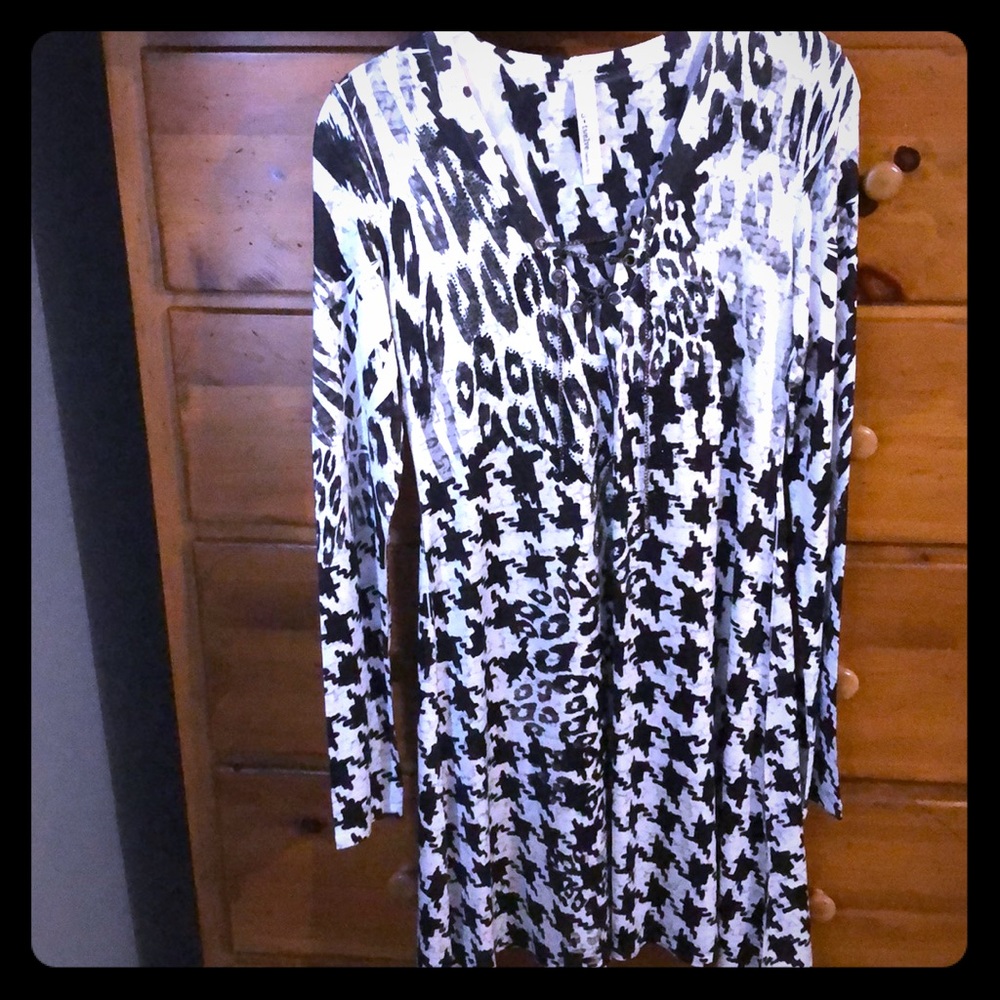 Nylon mini dress by “-twelve.” Long sleeve.